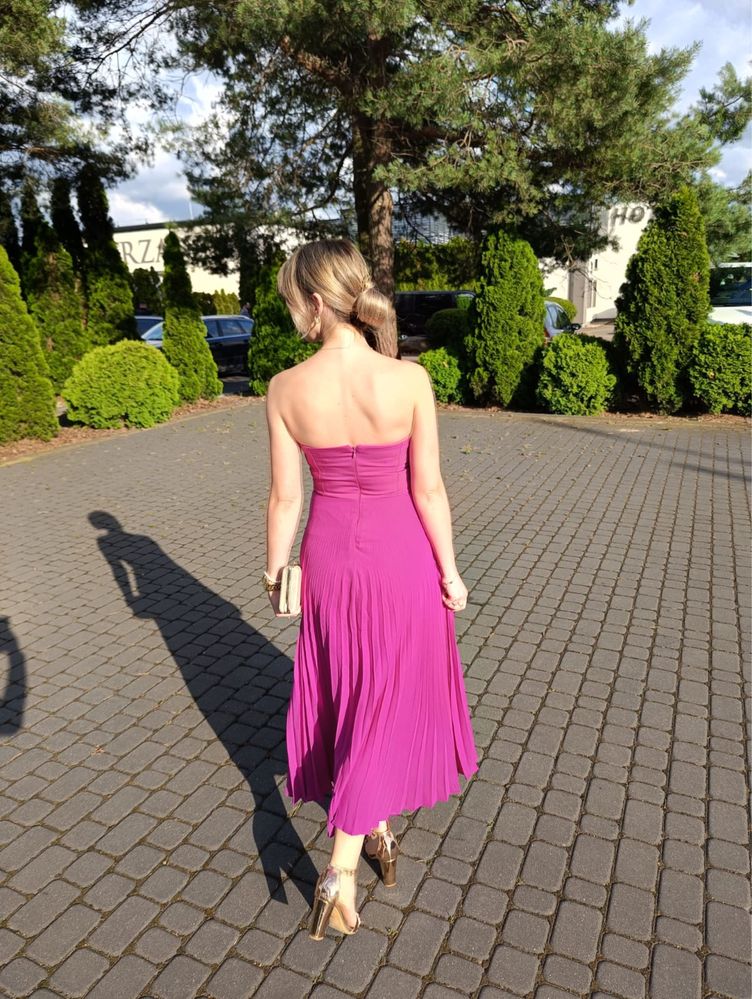 Sukienka midi mohito fuksja 34