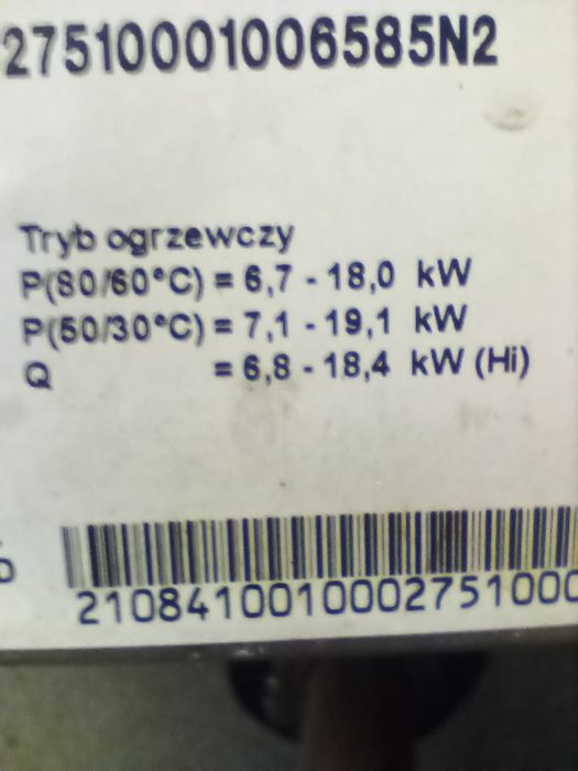 Kocioł Vaillant Eco tec 19kw jednofunkcyjny