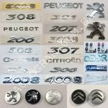 Эмблемы надписи багажника и капота Peugeot Citroen