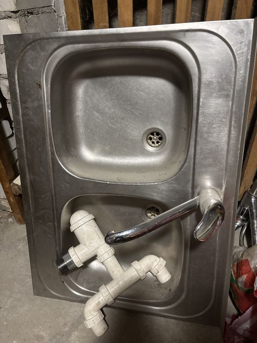 Zlew kuchenny dwukomorowy 60x80