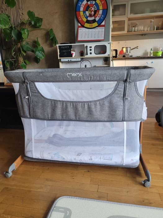 Łóżeczko dostawne na kółkach 4w1 - MoMi Smart