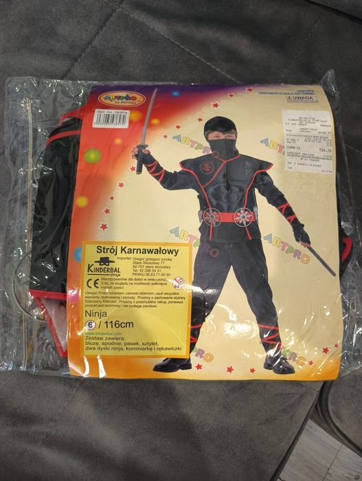 Strój Ninja karnawał