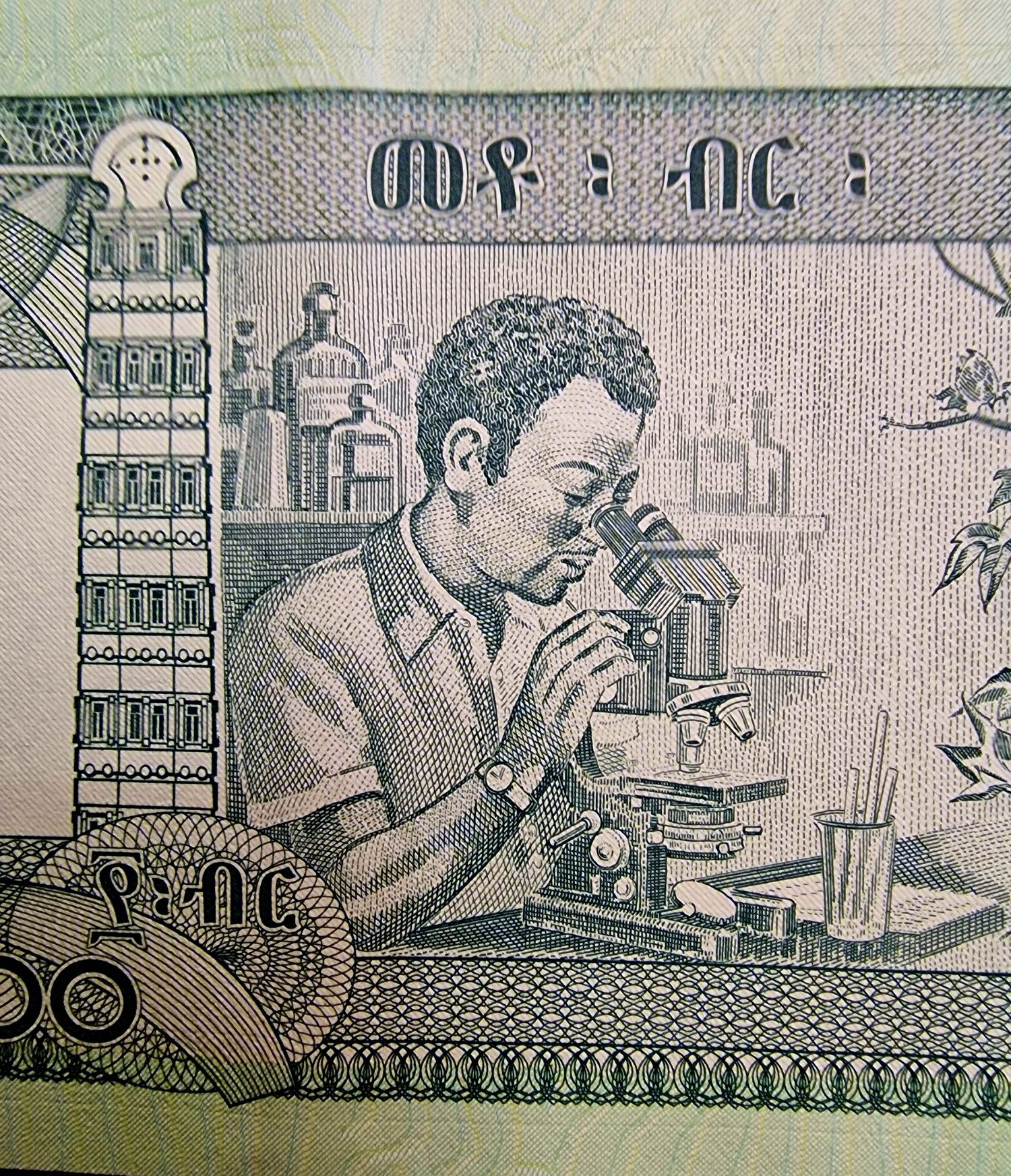 Etiopia 100 birr UNC banknot Banknoty