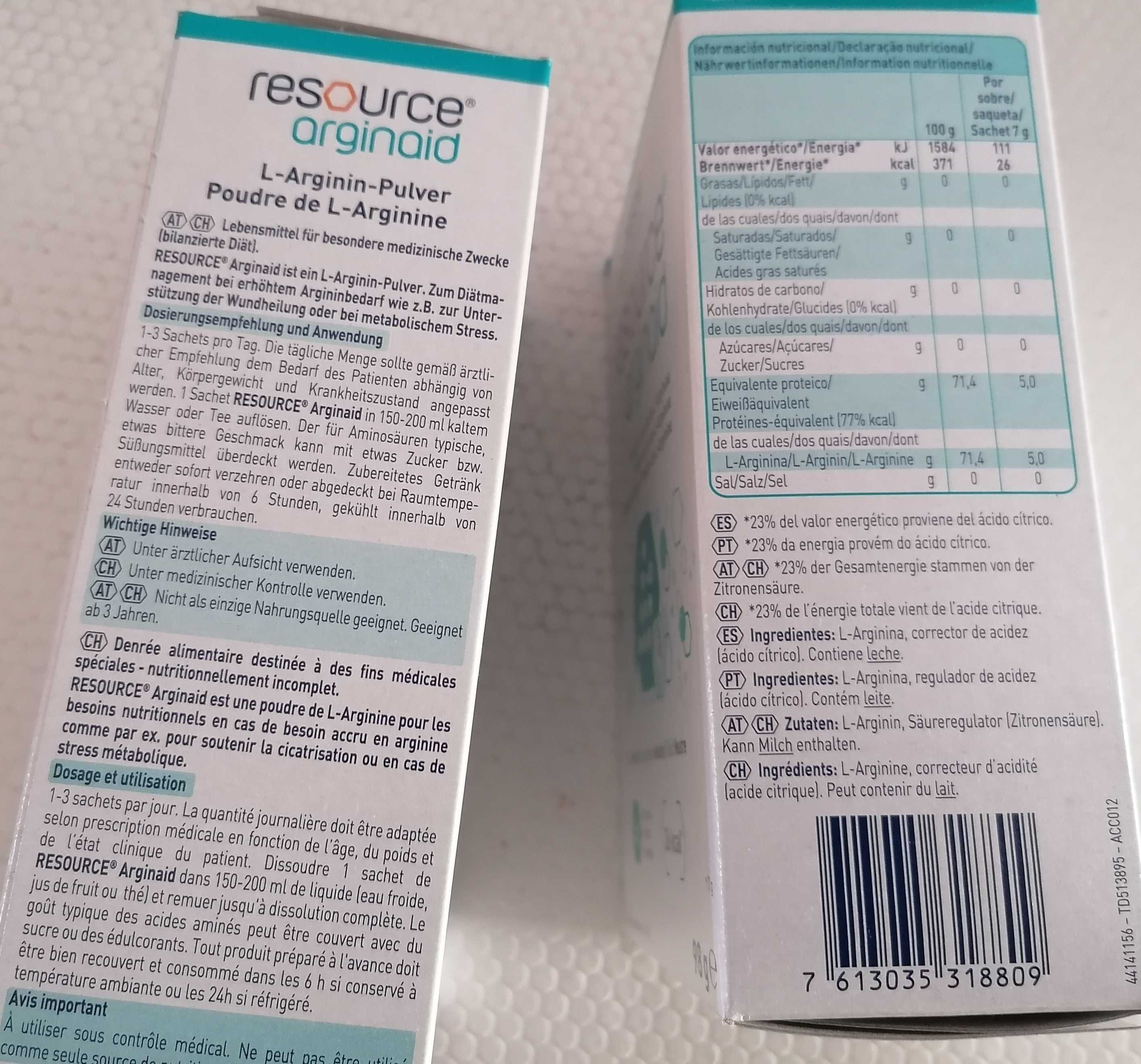Suplemento Ressource Arginaid, cada 5€