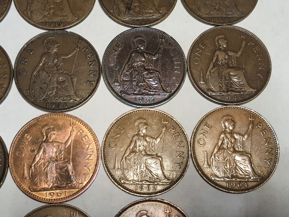 Продам монеты Великобритании 1 пенни 1882-1967.