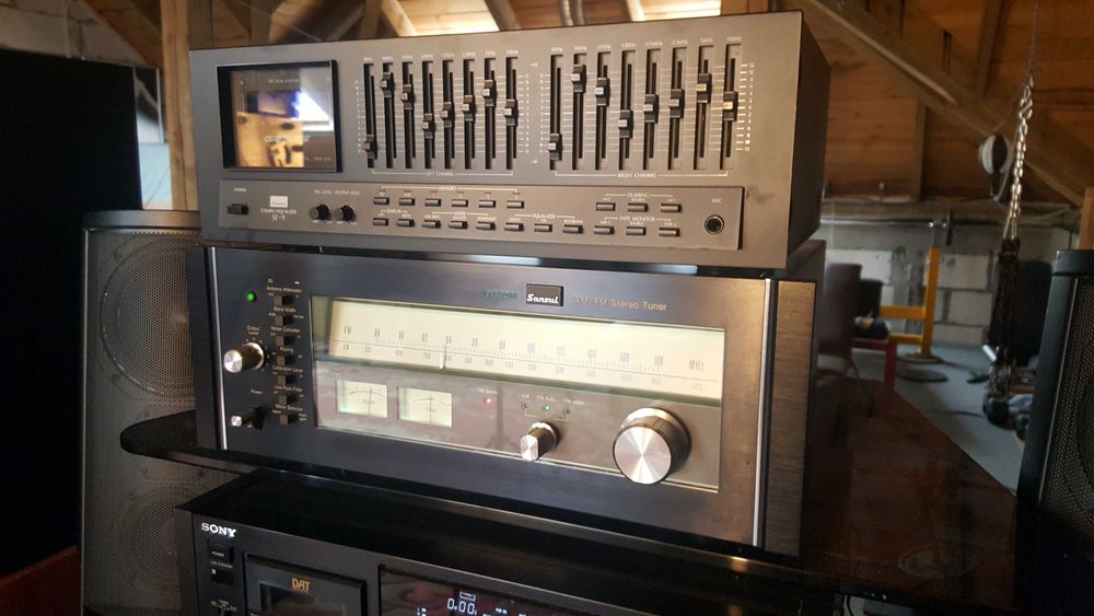 Equalizer korektor graficzny Sansui SE9 - jak nowy, piękny wyświetlacz