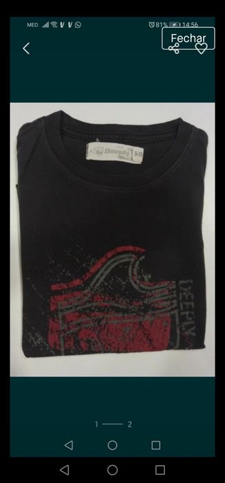 T-shirt preta Deeply, 9/10 anos