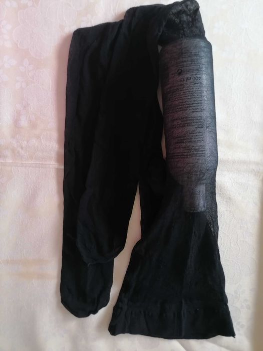 Rajstopy, rajtuzy damskie, cienkie, czarne. Rozmiar 2S