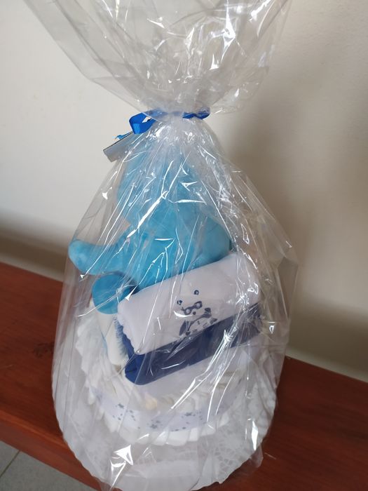Bolo de fraldas presente bebé recém-nascido