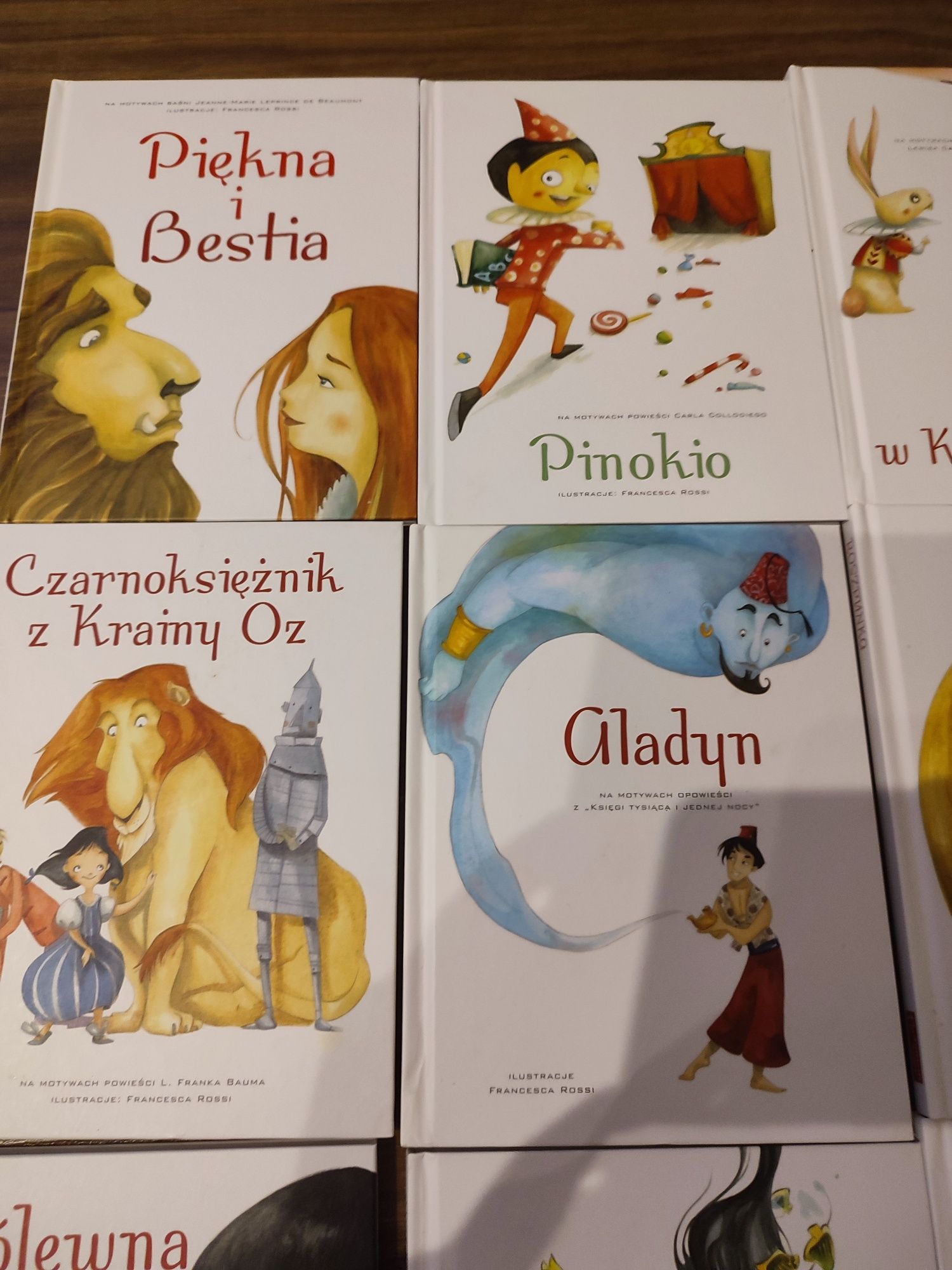 Książki dla dzieci bajki Pinokio Aladyn Mała syrenka Olesiejuk zestaw