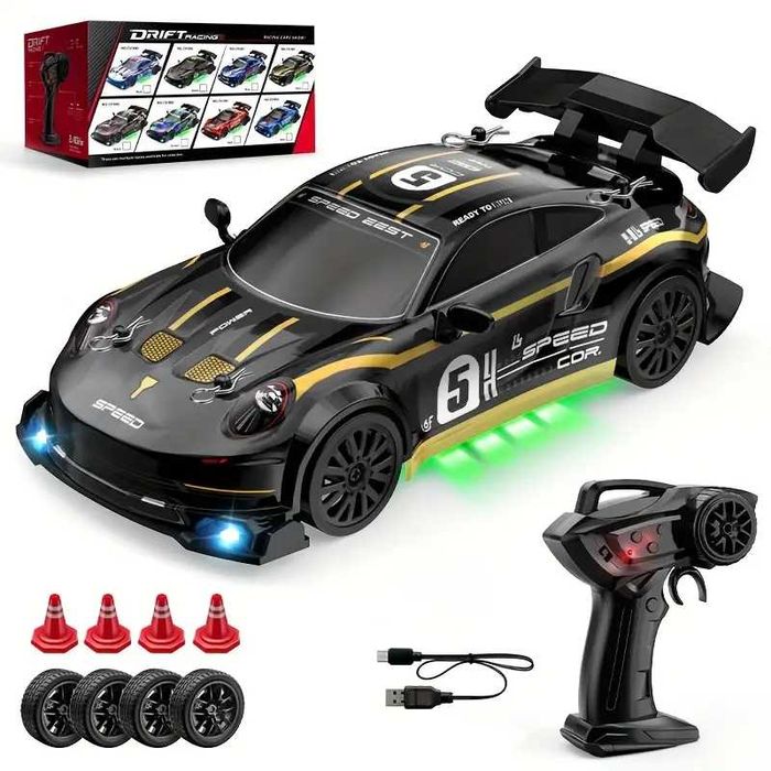Дрифтовий RC автомобіль 4WD 2.4 ГГц, до 30 км/год, LED, новий