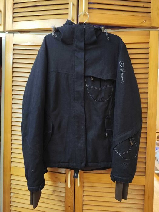 Czarna kurtka damska narciarska Salomon M