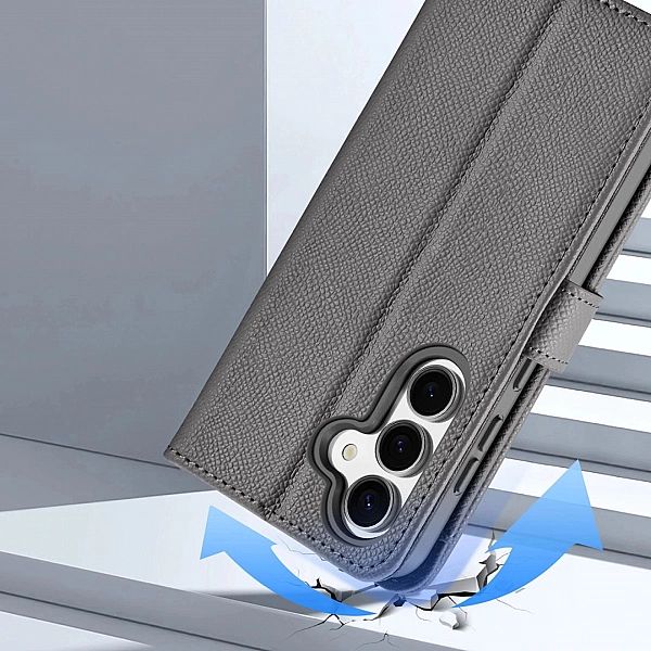 Etui skórzane Dux Ducis Lawa na Samsung Galaxy S25 z odłączanym portfe