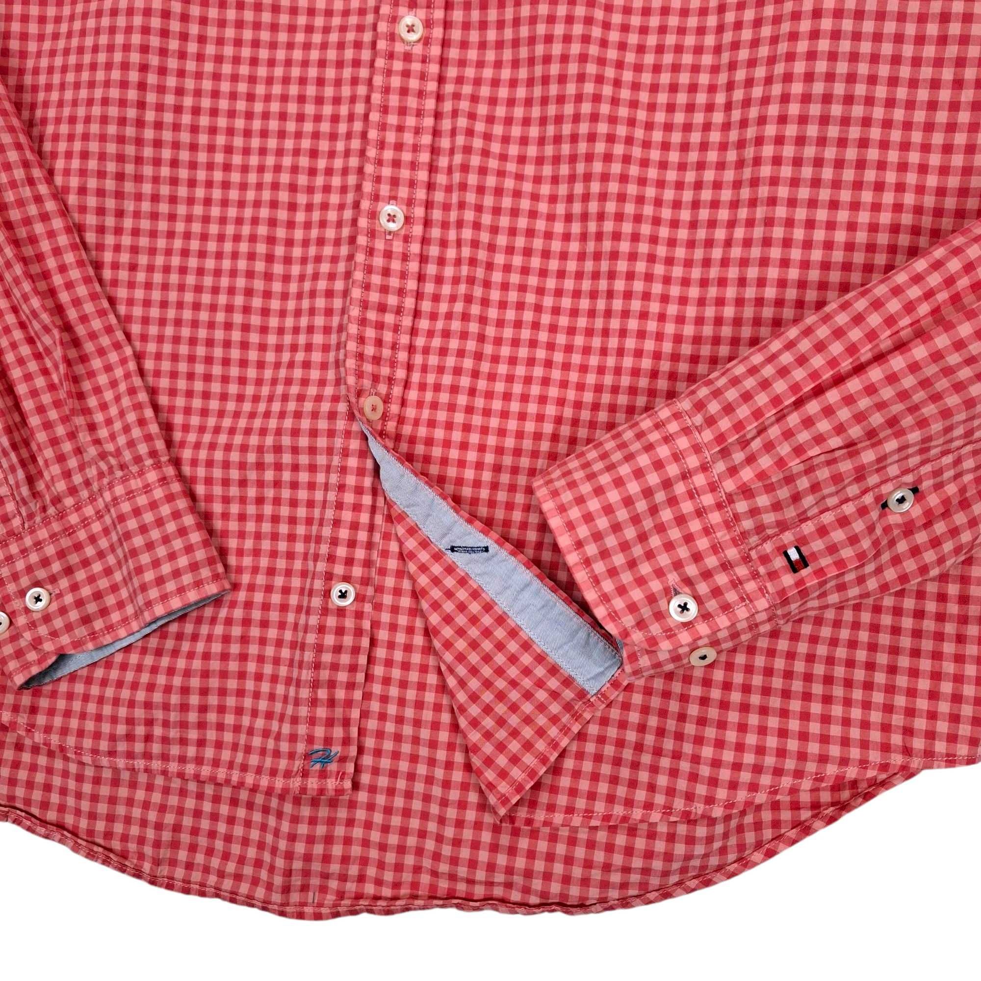 Tommy Hilfiger Stretch XL koszula w kratę męska bawełna kratka TH