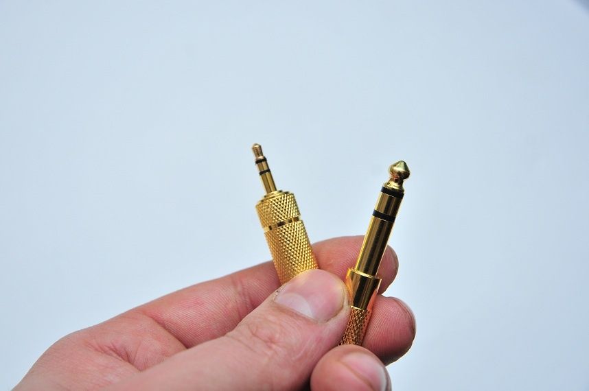 Переходник с Jack 6.3mm на миниджек 3,5мм металл Мама-папа 6.5