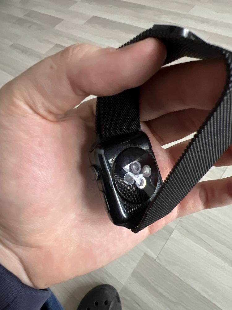 Zegarek smartwatch apple watch 2 42mm stalowy czarny zamiana