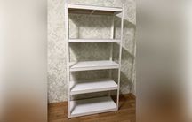 Белый металлический стеллаж 180х90х40 см/Полки для склада/Етажерка