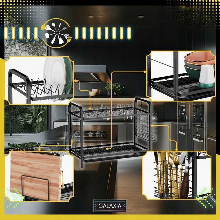 SUSZARKA DO NACZYŃ Stojąca Dwupoziomowa Duża Ociekacz na Naczynia