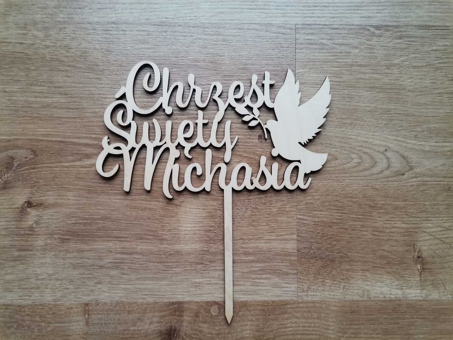 topper na tort "Chrzest Święty Michasia"
