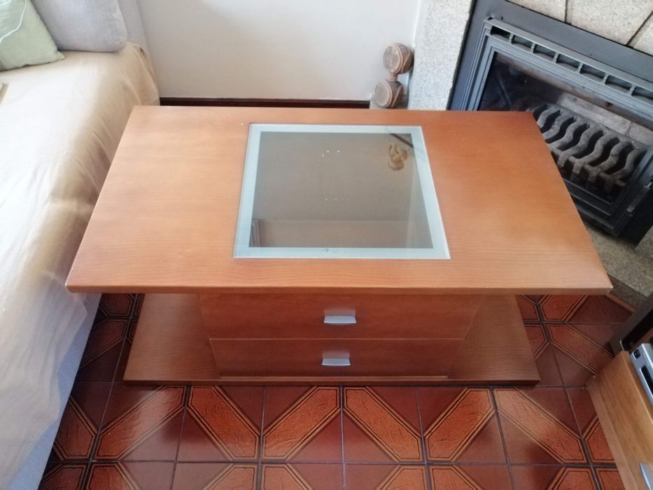 Mesa de centro com arrumação
