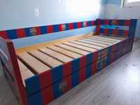 Łóżko drewniane FC BARCELONA