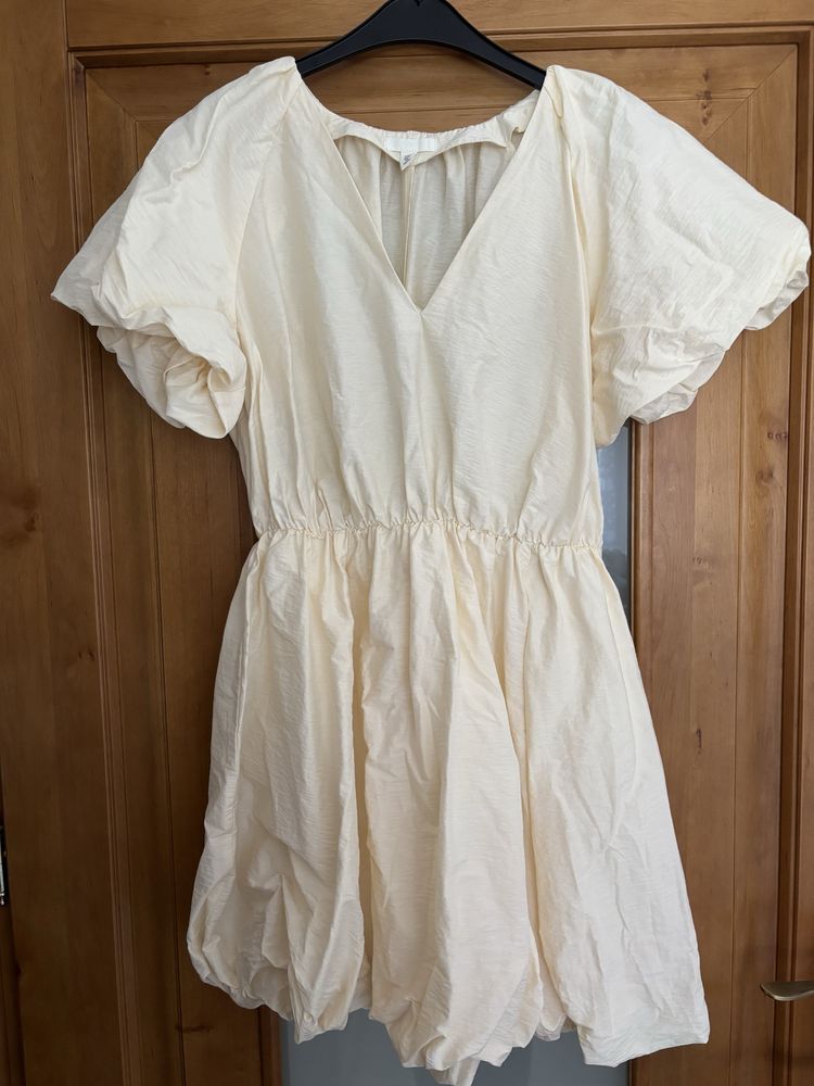 Sukienka h&m żółta M bombkowa