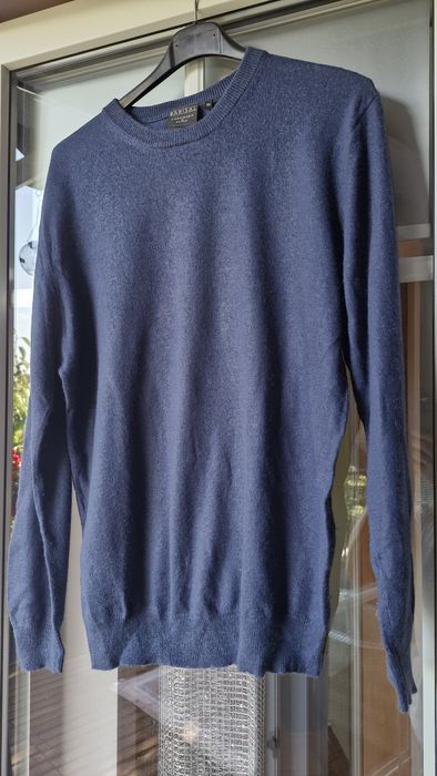 Kaszmir z jedwabiem  męski  sweter  L