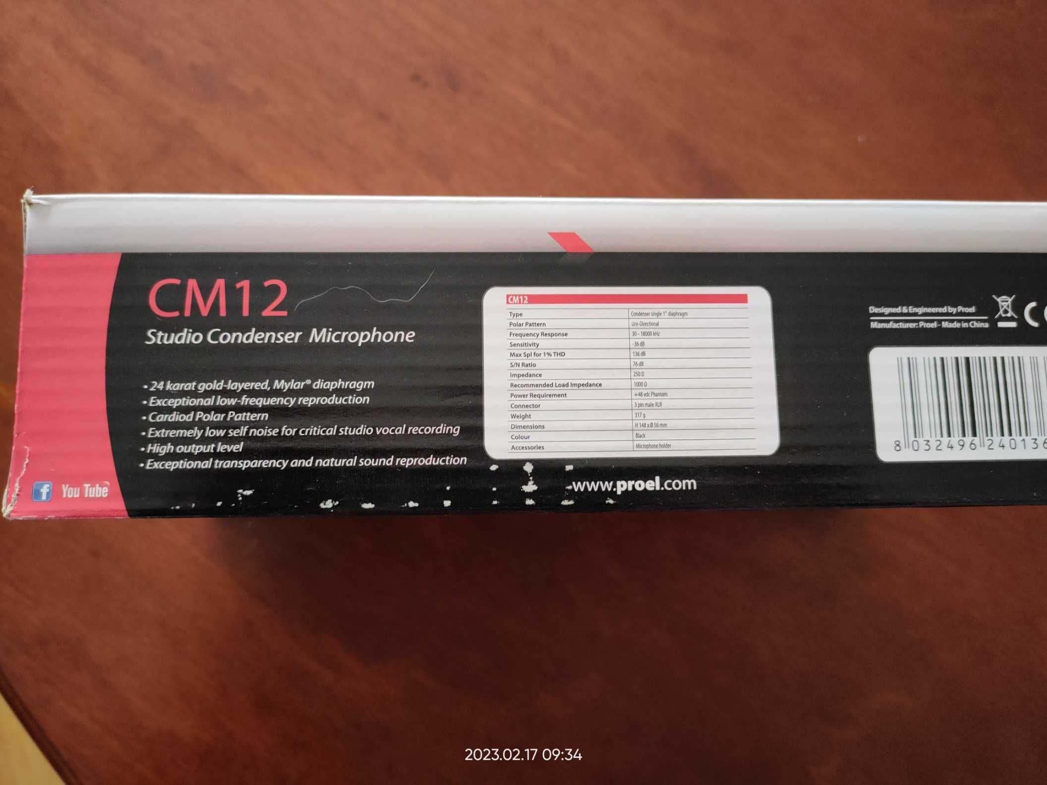 Mikrofon-y  Proel CM12  XLR nowe