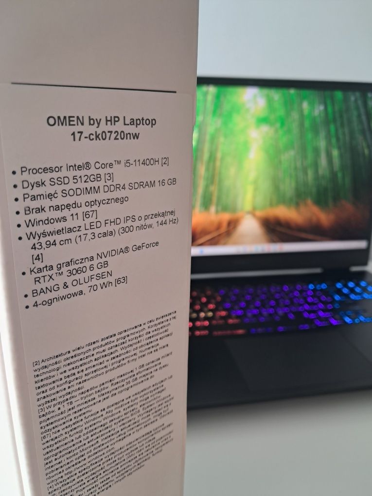 RTX 3060 6gb 130w + i5-11400H • HP Omen 17,3" 144hz • 16gb/512ssd