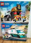 LEGO City x 2 zestawy: Ciężarówka z burgerami, Karetka pogotowia