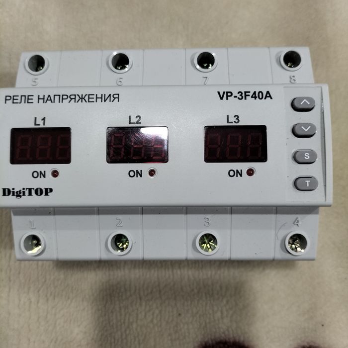 Реле напряжения (напруги) трифазне 40А