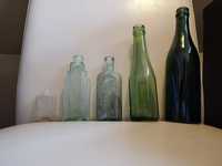 Stare zabytkowe butelki szklane