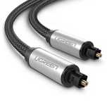 Kabel Audio, Toslink (Szary) Av108 Optyczny Oplotem, Ugreen Aluminiowy