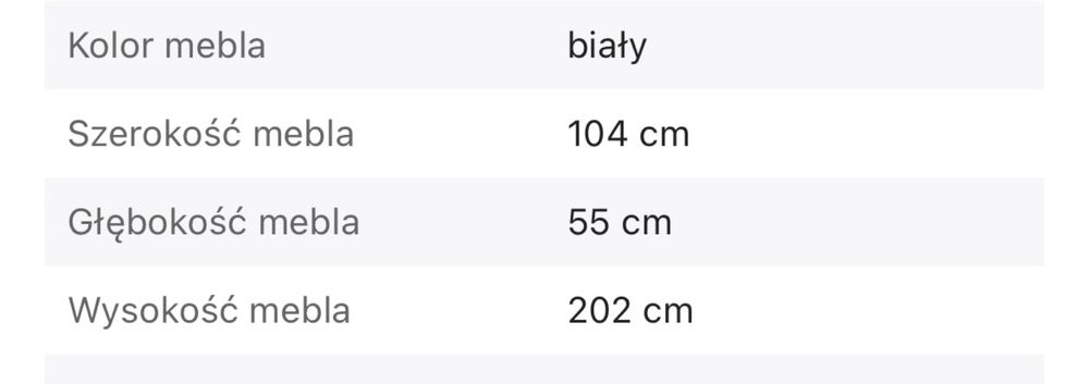 Szafa biała figo