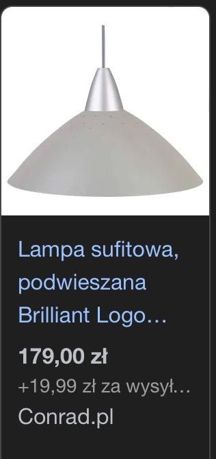 3 lampy wiszące  Brilliant