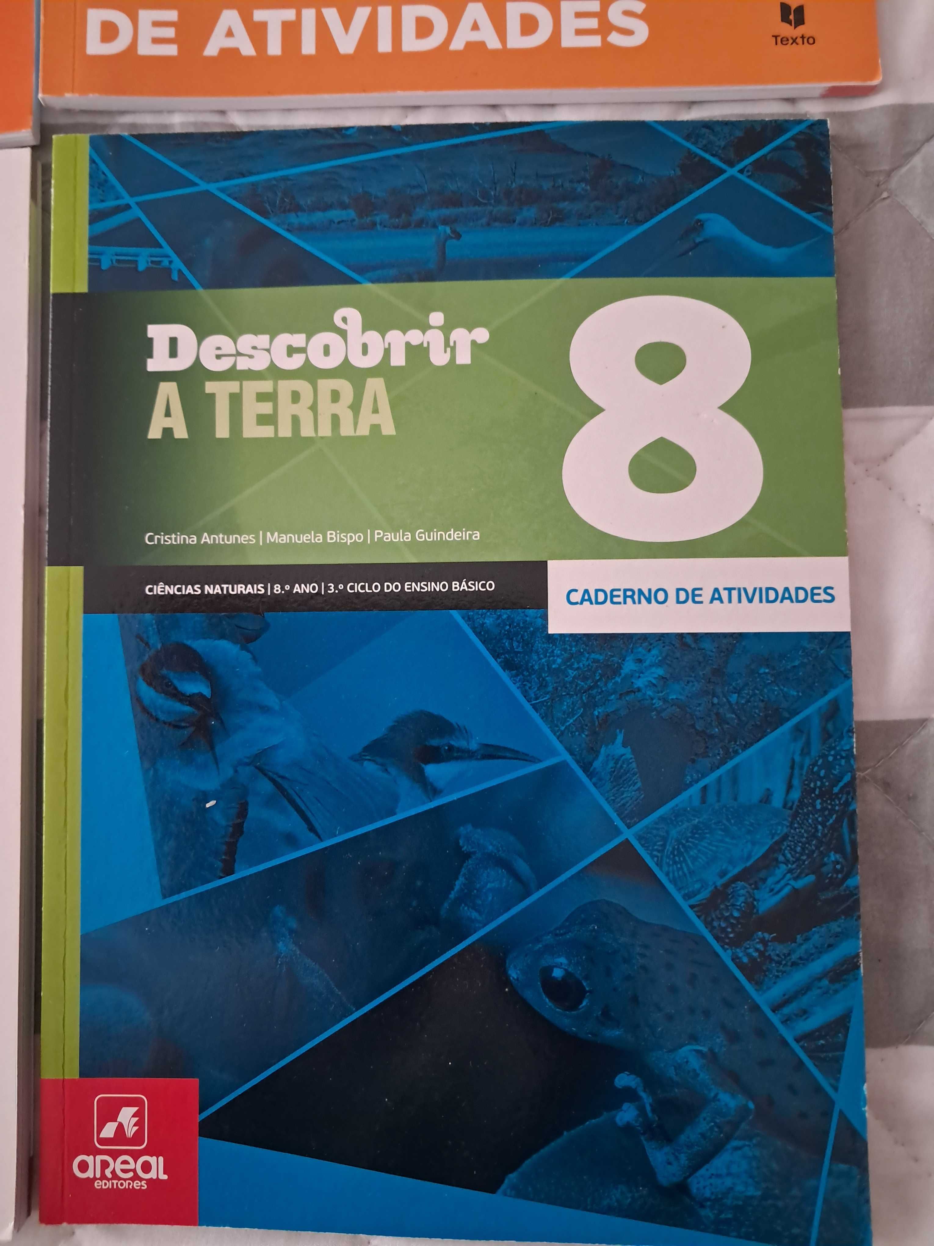 Cadernos de atividades do 8°ano.