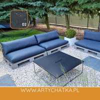 Poduszki ogrodowe na meble z palet siedzisko 120x60 + oparcie 120x40
