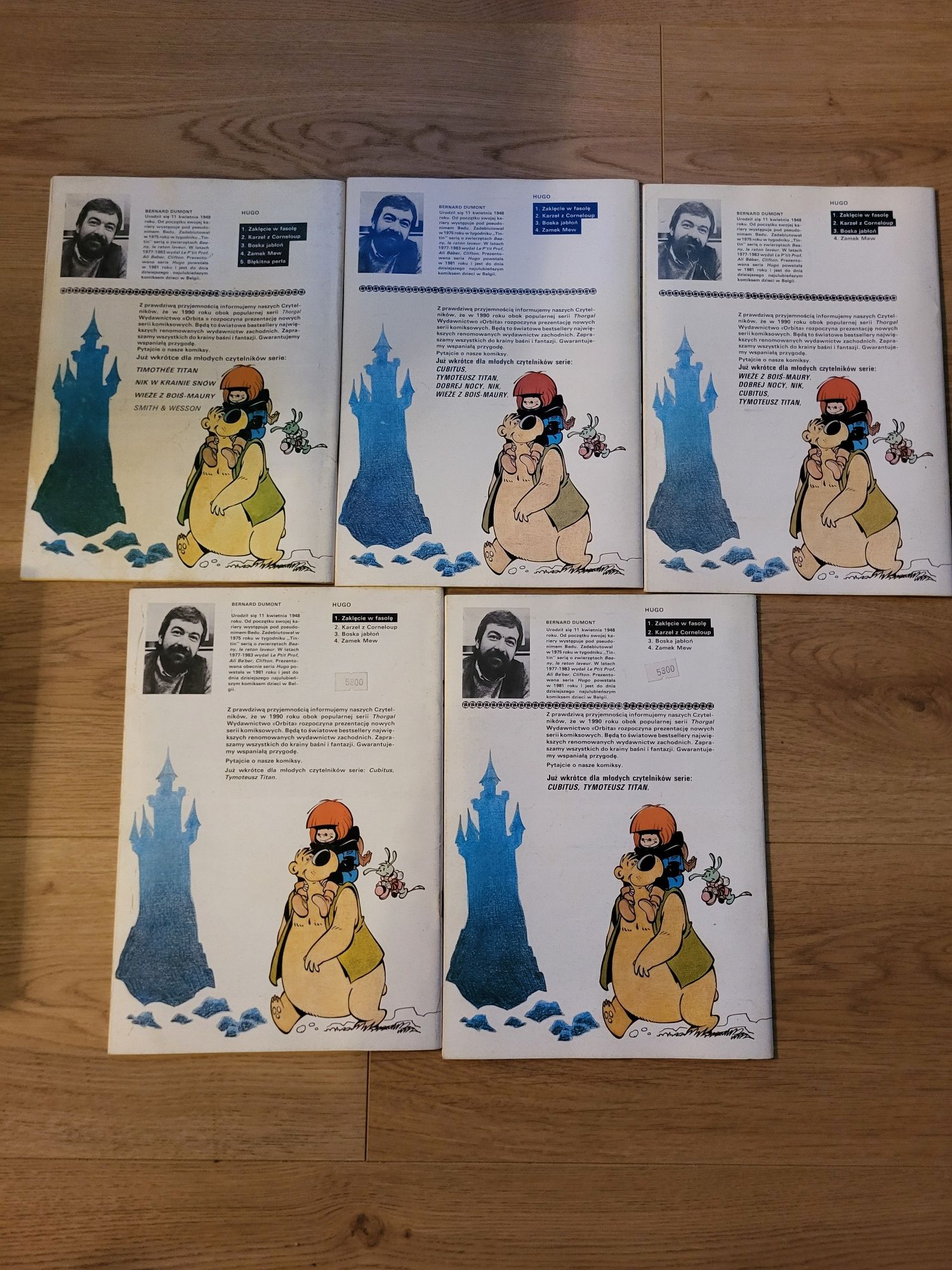 5 komiks ów Hugo Bedu Zamek Mew, Jabłoń, Perła