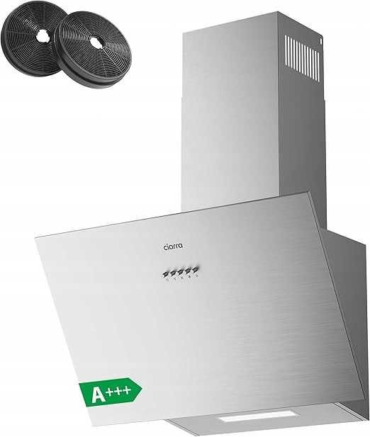CIARRA CBCS6762A A+++ okap kuchenny bez głowicy, 60 cm, srebrny