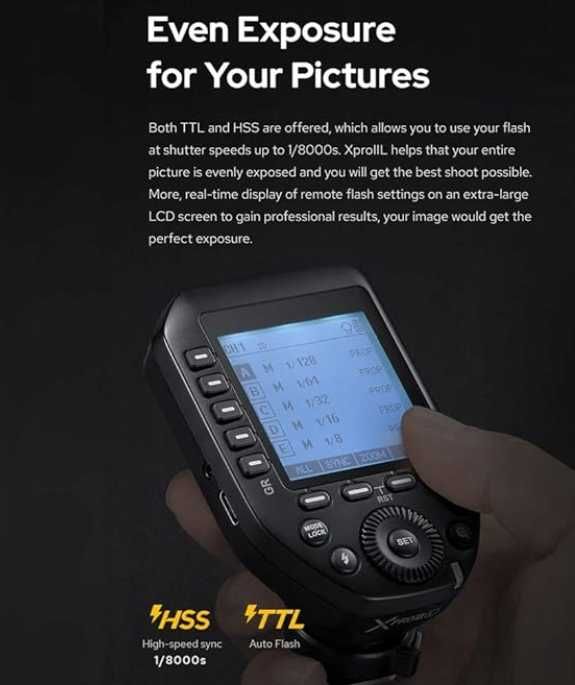 Bezprzewodowy wyzwalacz lampy błyskowej Godox TTL - Autoflash 1/8000s