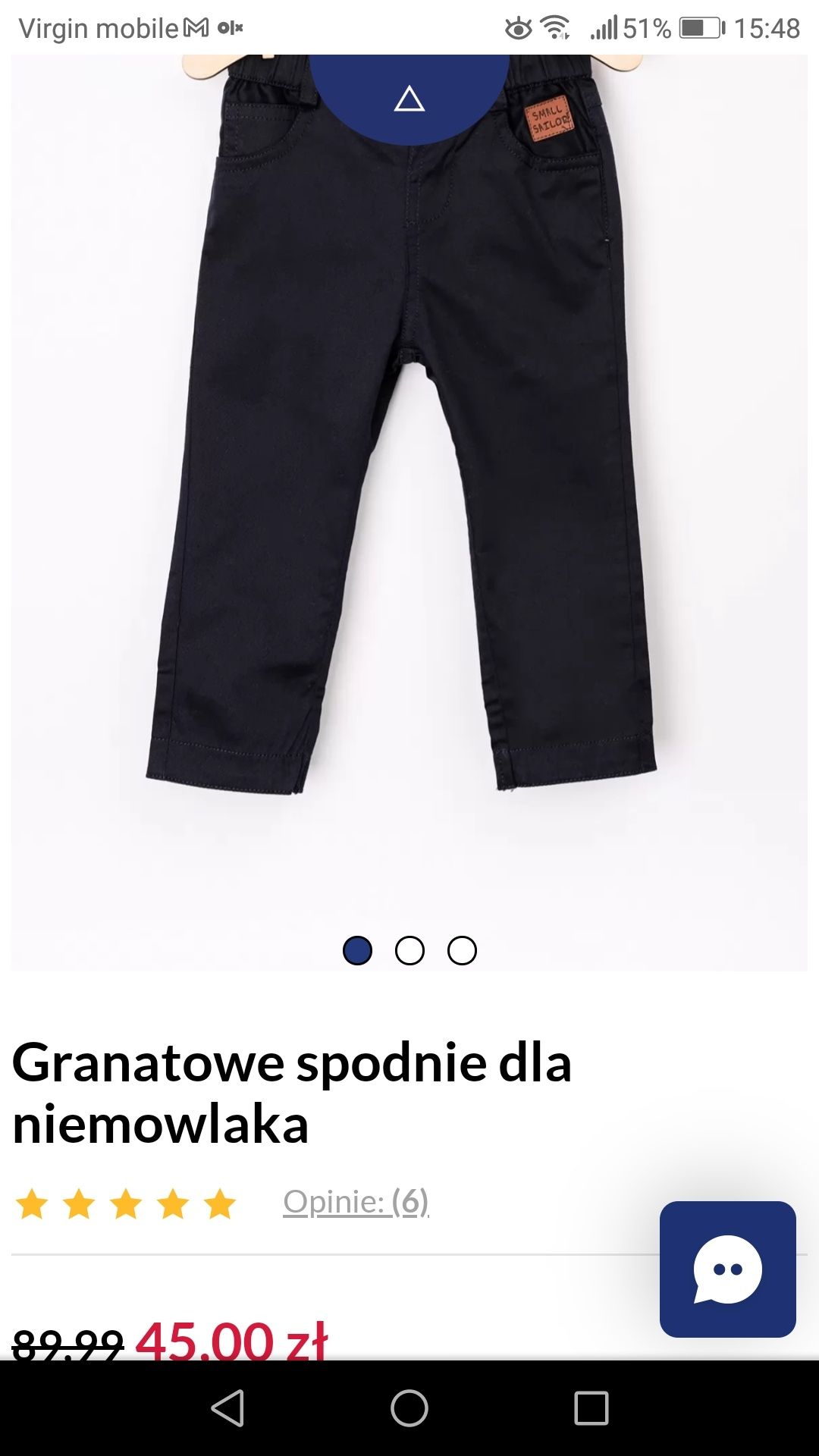 Spodnie chłopięce eleganckie galowe rozm. 80