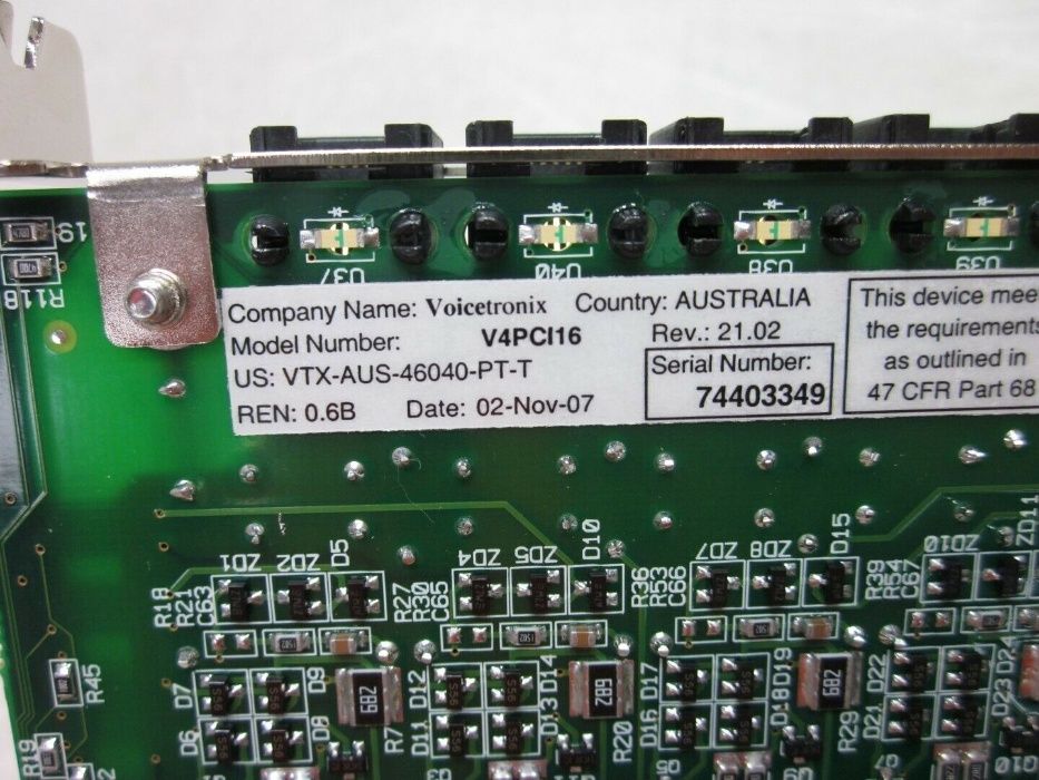 Плата VoiceTronix OpenLine4 V4PCI16 VTX-AUS-46040-PT-T PCI Card