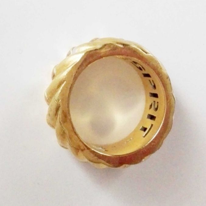 Gruby, pozłacany pierścionek 925 Esprit, rozmiar 18
