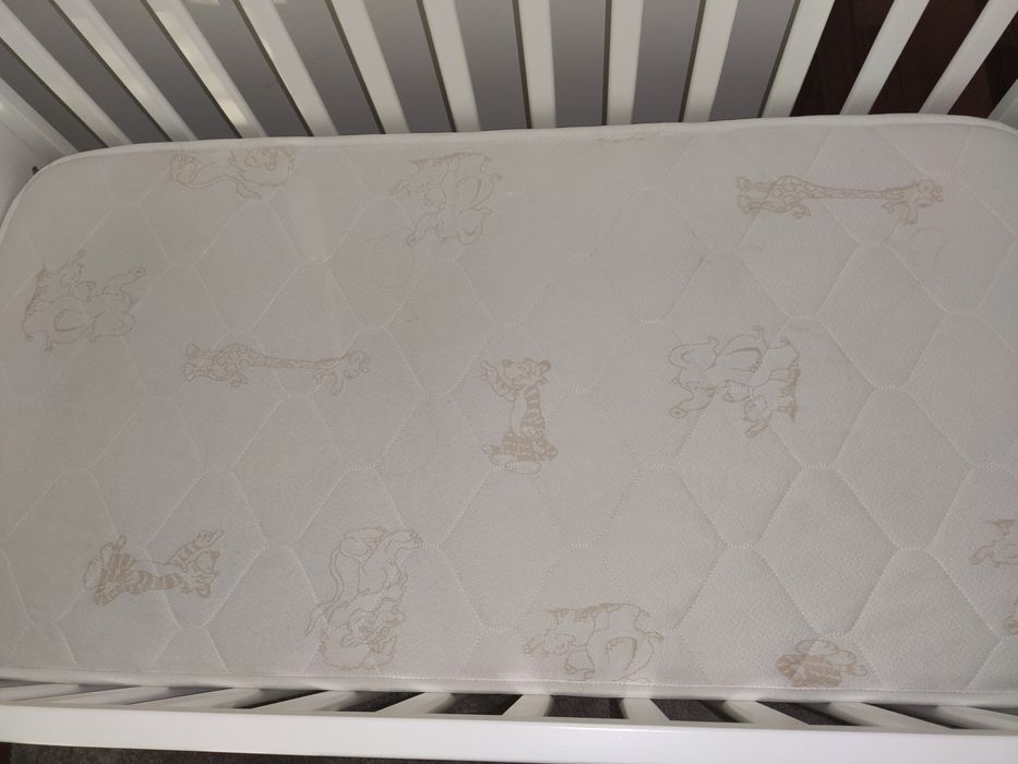 Berço cama Trama série Musa branco mate com colchão [Baixa de Preço]