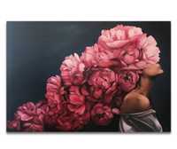 Картина по номерам 40х50 «Дівчина з квітами»