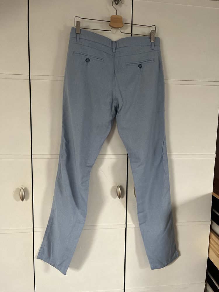Spodnie chinosy jasnoniebieskie Kubenz 32-34