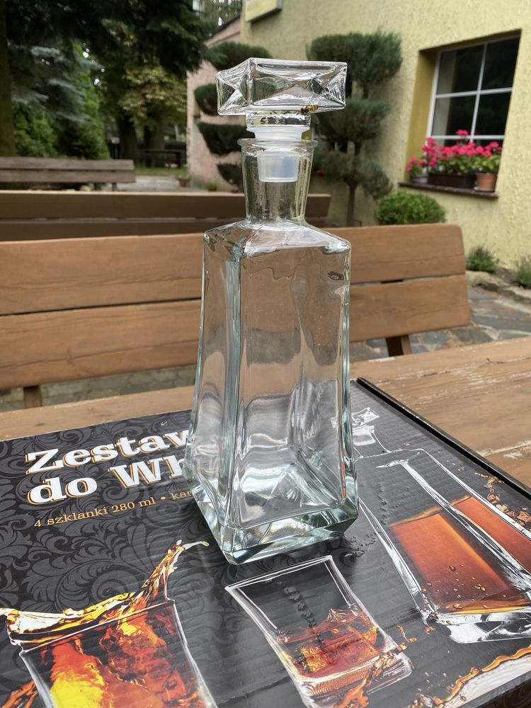 NOWA Karafka do whisky whiskey 0,7l ciężka kryształowa