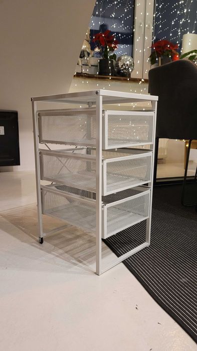 Komoda LENNART Ikea biała stalowa