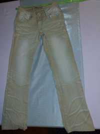 Spodnie miss Capri złote rozmiar 26, 96% bawełna