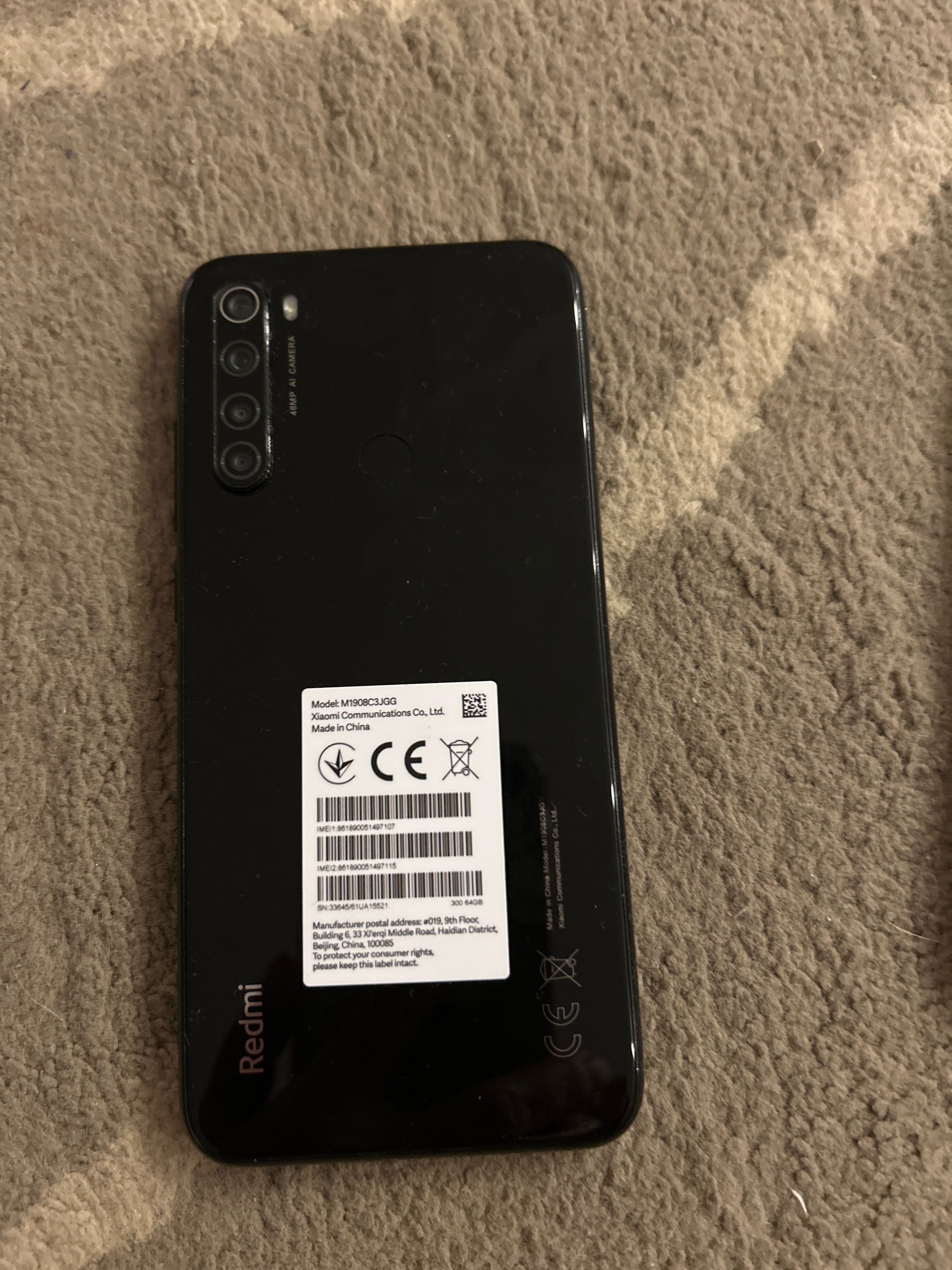 Redmi Nite 8(2021) Siace BlackBerry 4 GB Ran 64 GB Rom